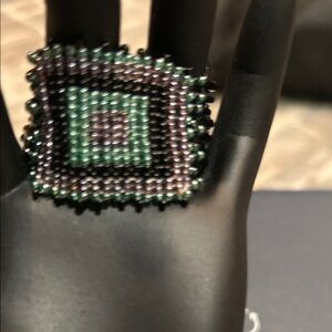 Beaded Square Statement bracelet